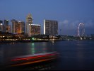 Marina Bay and the Singapore Flyer (The world's tallest observation wheel in 2008)